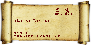 Stanga Maxima névjegykártya